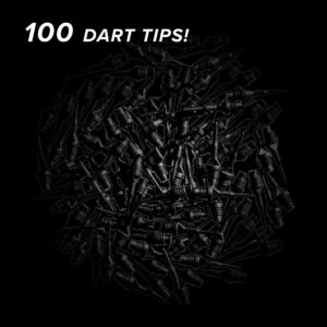 Viper Dart Accessory: Tufflex II 1/4" Thread Soft Tip Dart Points, Black, 100 Count (Pack of 1)