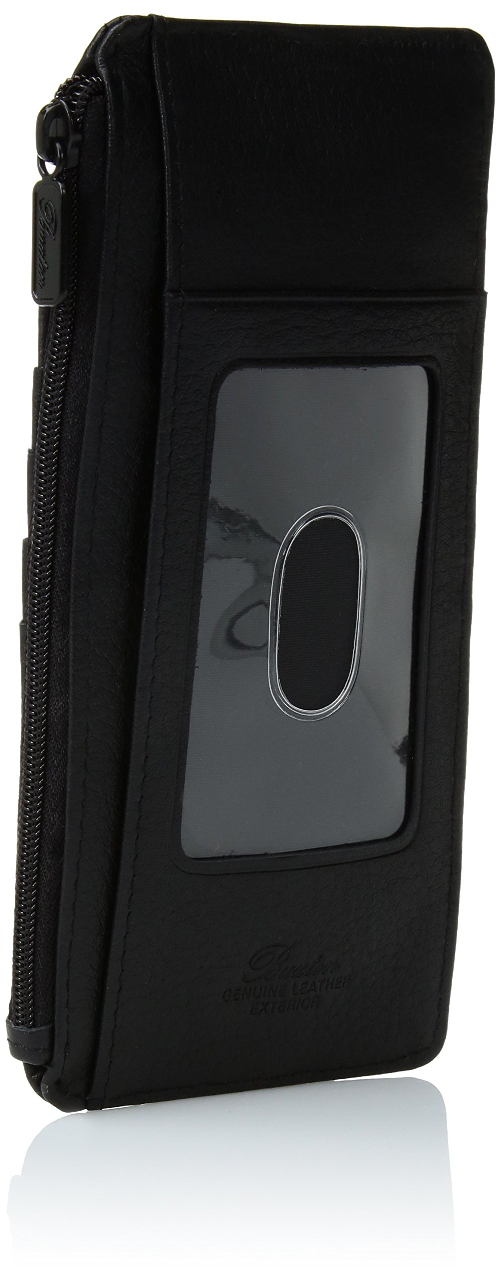 Buxton womens Hudson Pik-me-up Thin Credit Card Holder, Black, One Size US