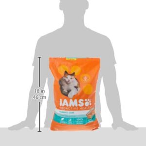 IAMS Proactive Health Adult Hairball Care Dry Cat Food with Chicken and Salmon, 16 lb. Bag