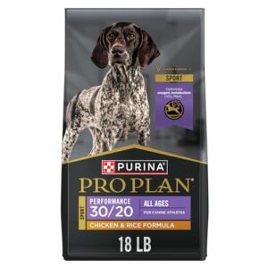 Purina Pro Plan High Calorie, High Protein Dry Dog Food, 30/20 Chicken & Rice Formula - 18 lb. Bag