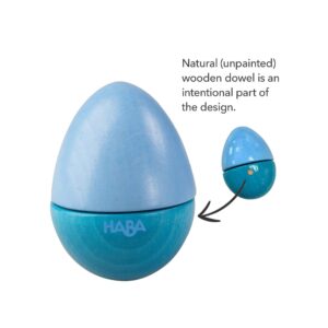 HABA Musical Eggs - 5 Wooden Eggs with Acoustic Sounds, Made in Germany, Kids Musical Instruments, Montessori Toys, Learning Toys & Music Play 2 yrs+