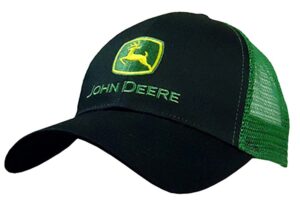 john deere embroidered logo mesh back baseball hat - one-size - men's - black