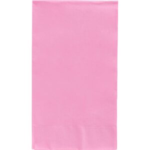 new pink 2-ply guest towels - 8" x 4" (pack of 40) - luxury paper hand towels for parties & events