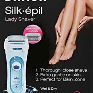 Braun Silk-épil LS5160WD Lady Shaver - Wet & Dry Cordless Electric Hair Removal Razor and Bikini Trimmer for Women