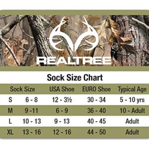 Team Realtree Men's All Season Over The Calf Tall Boot Socks 2 Pair Pack, Olive/Black, Large