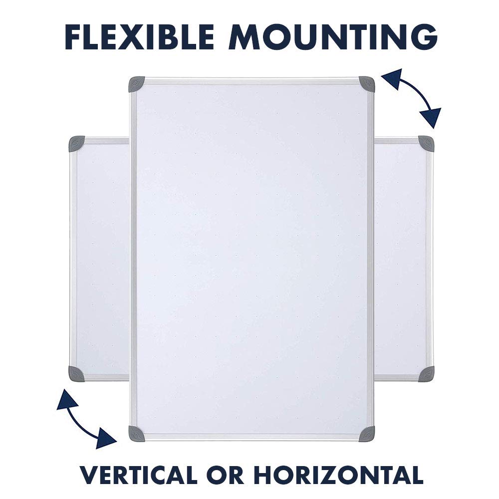 Quartet Whiteboard, Dry Erase Board, Magnetic, 2' x 3' White Board, Includes One Quartet Dry Erase Marker & Marker Tray, Euro Style Aluminum Frame (UKTE2436-ECR)