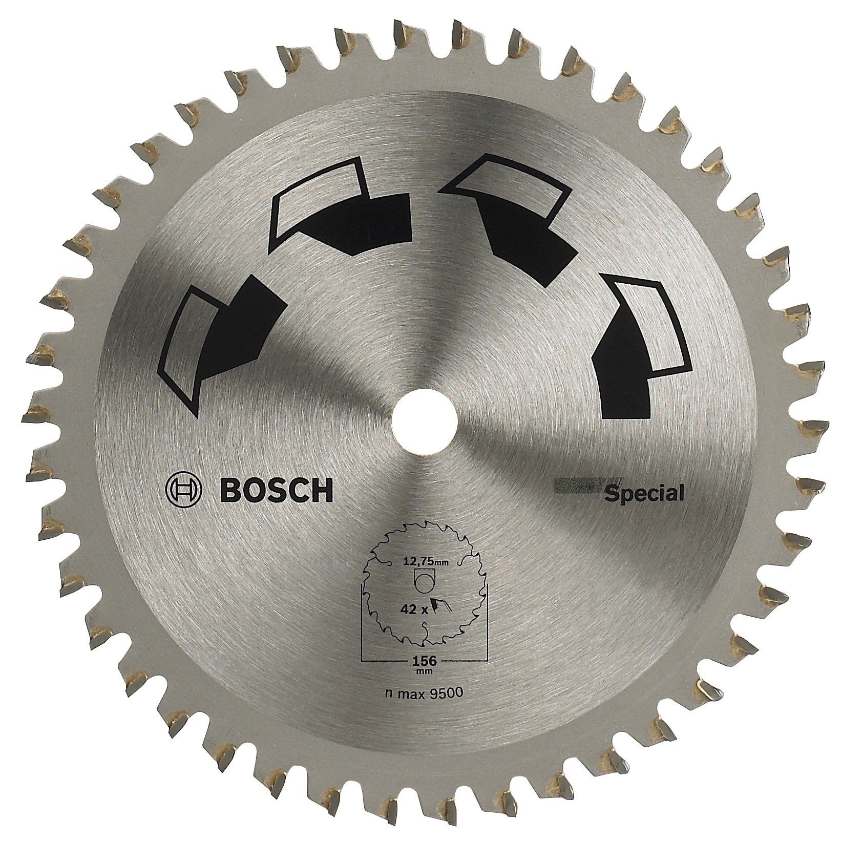 Bosch 1x Circular Saw Blade Special (for Wood, Non-Ferrous Metals, Plastic, Ø 156 x 2.2/1.6 x 12.75 mm, 42 Teeth, FT, Accessories for Circular Saws)