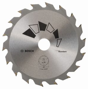 bosch 2609256 b54 standard carbide circular saw blade with 18 teeth – 140 mm in diameter – 20 mm bore (12.75/10 mm with reduction ring) – 2.2 mm cutting width