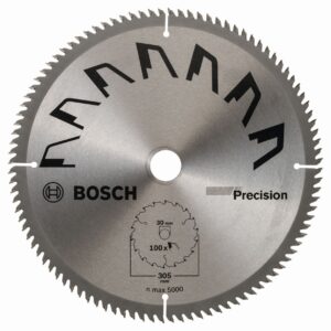 bosch 2609256b60 precision circular saw blade with 100 teeth - carbide - clean cut - diameter 305 mm - bore 30 mm - cutting width 2.5 mm