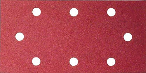 Bosch 2609256A91 Sanding Sheets for Black + Decker Orbital Sanders 93 x 185 cm Number of Holes 8 Grit 180 Pack of 10