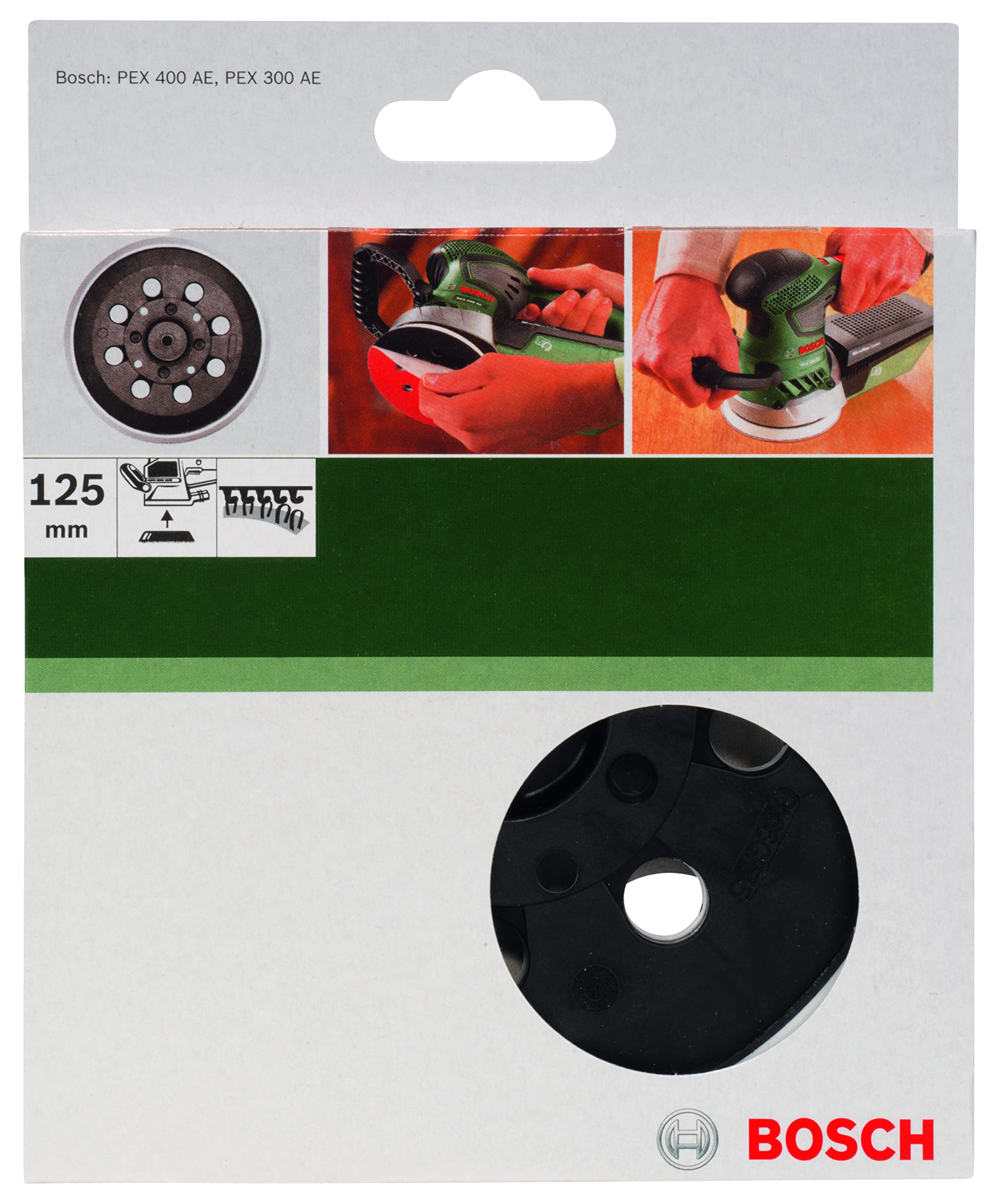 Bosch 1x Sanding Pad (Ø 125 mm, Medium Hard, with Hook and Loop System, Accessories for Random Orbital Sander)