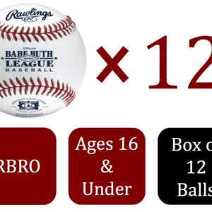 Rawlings | BABE RUTH LEAGUE Baseballs | Tournament Grade | RBRO | Youth/14U | 12 Count