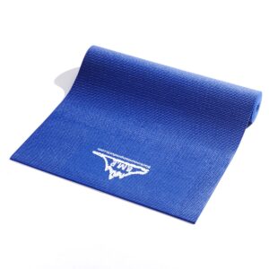 black mountain products yoga and exercise mat, 1/4 x 72-inch, blue