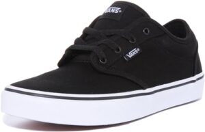 vans low-top sneakers, canvas/black/black, 3 us unisex little kid