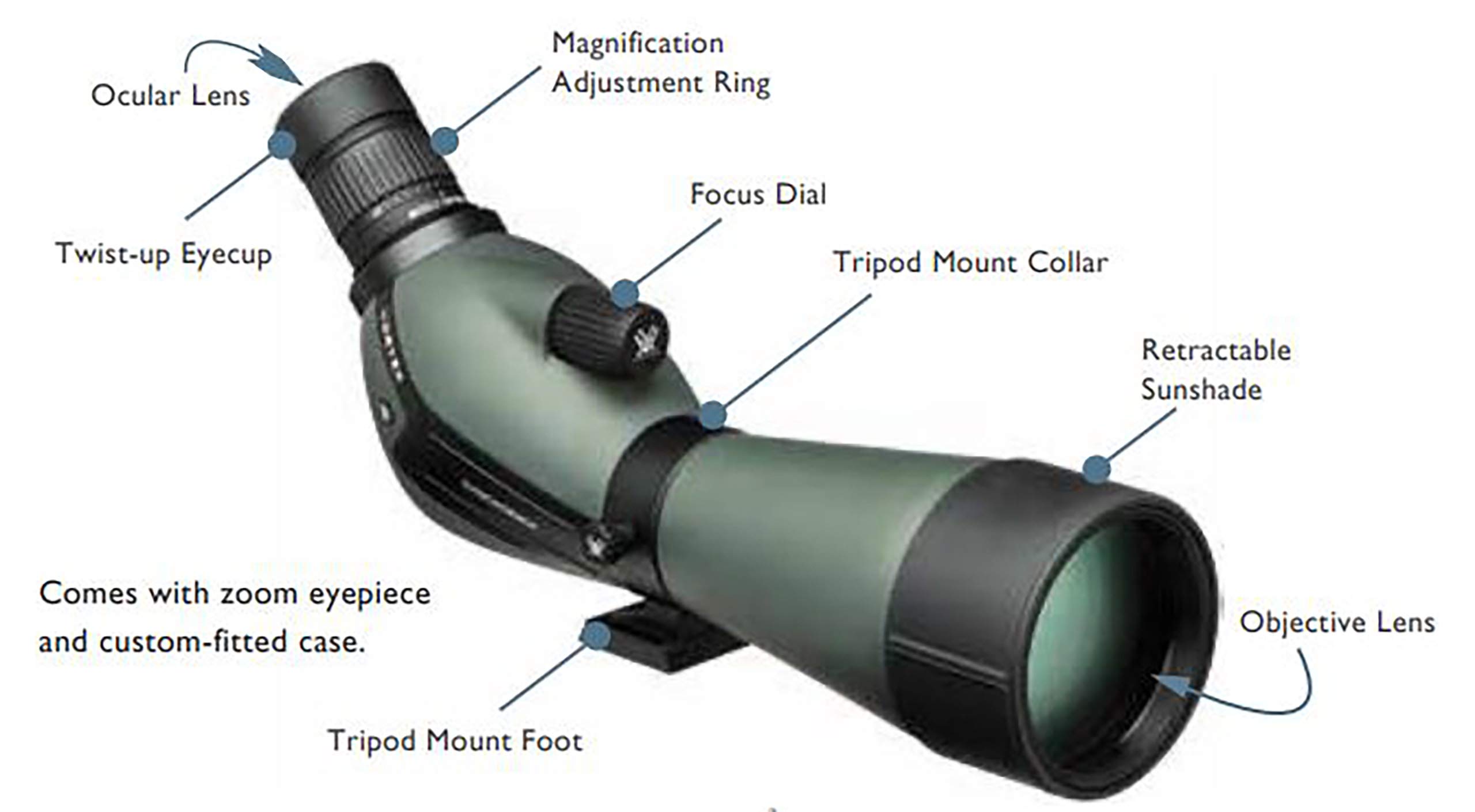 Vortex Optics Diamondback Spotting Scope 20-60x80 Angled