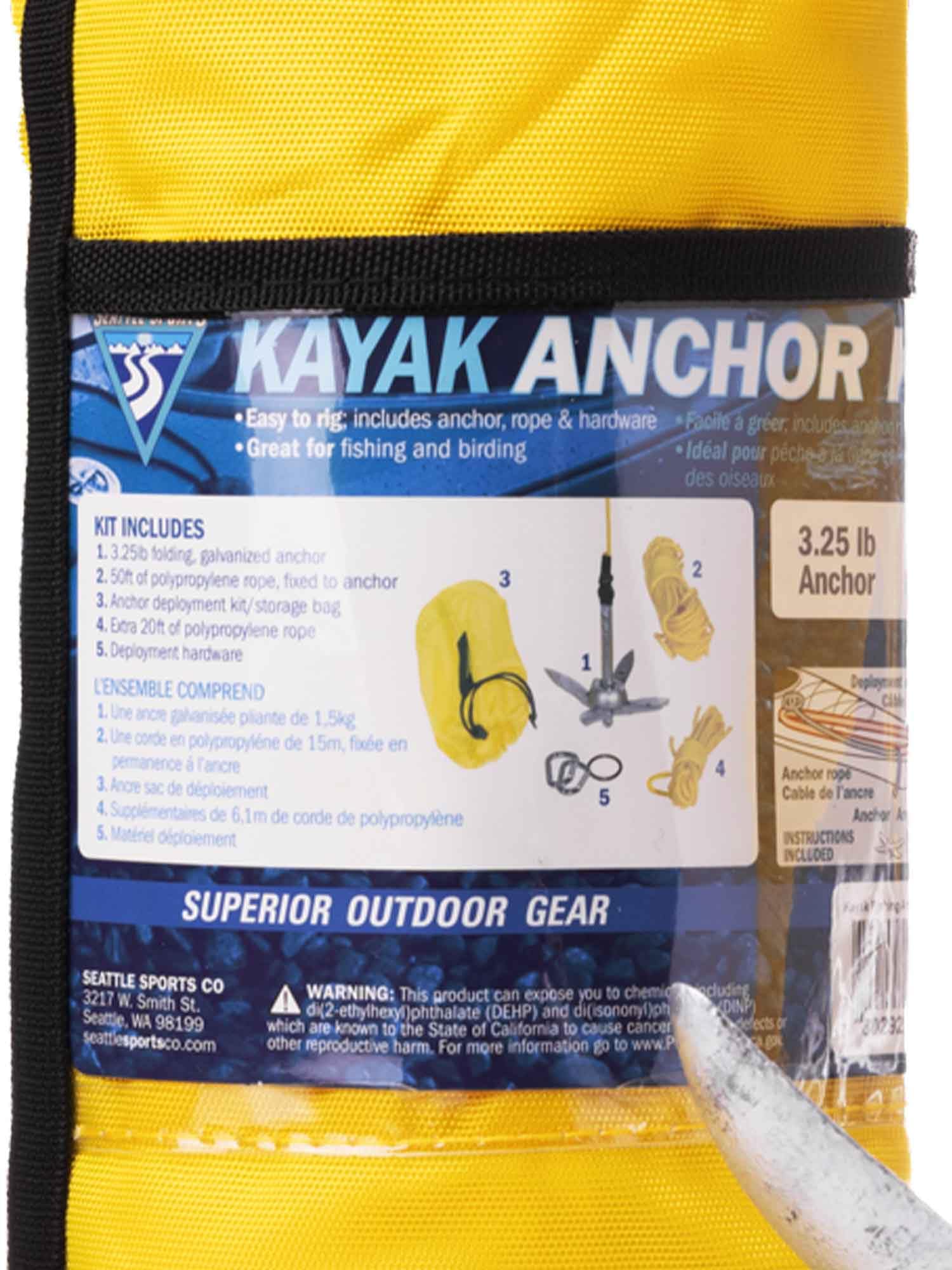 Seattle Sports Kayak Anchor Kits, 3.25-Pound