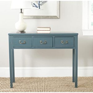 SAFAVIEH Home Collection Cindy Farmhouse Quartz Grey 3-Drawer Console Table