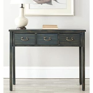 SAFAVIEH Home Collection Cindy Farmhouse Quartz Grey 3-Drawer Console Table