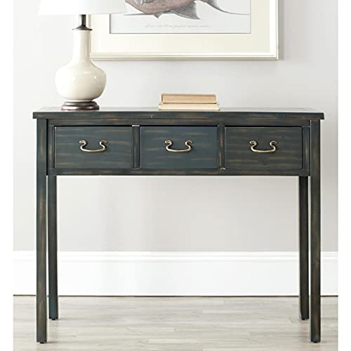 SAFAVIEH Home Collection Cindy Farmhouse Quartz Grey 3-Drawer Console Table