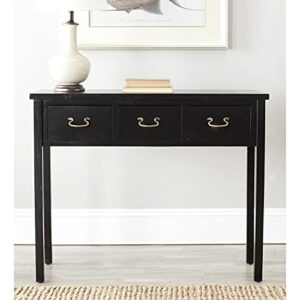 SAFAVIEH Home Collection Cindy Farmhouse Quartz Grey 3-Drawer Console Table