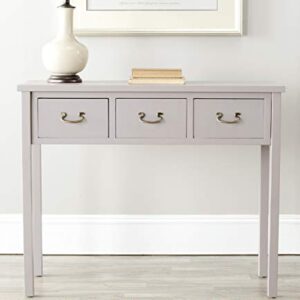 SAFAVIEH Home Collection Cindy Farmhouse Quartz Grey 3-Drawer Console Table