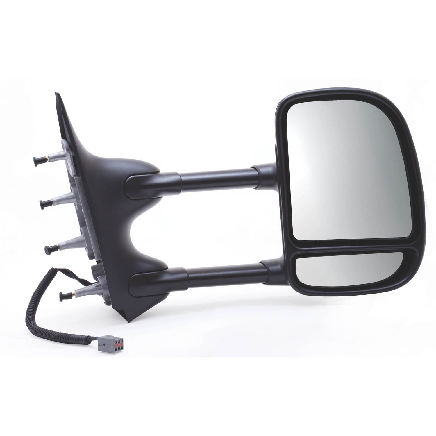 Fit System Passenger Side Towing Mirror for Ford Econoline Van, textured black, extendable, foldaway, Power