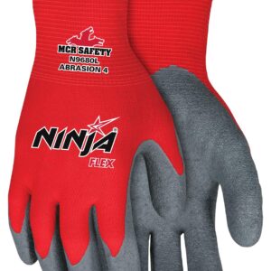 Memphis N9680 Red Ninja Flex Gloves, 15 Gauge, Size Large, (12 Pair)