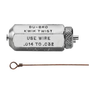 du-bro kwik twist fishing tool - ultimate fishing leader making kit - wire leader fishing kit - barrel wraps - silver - small