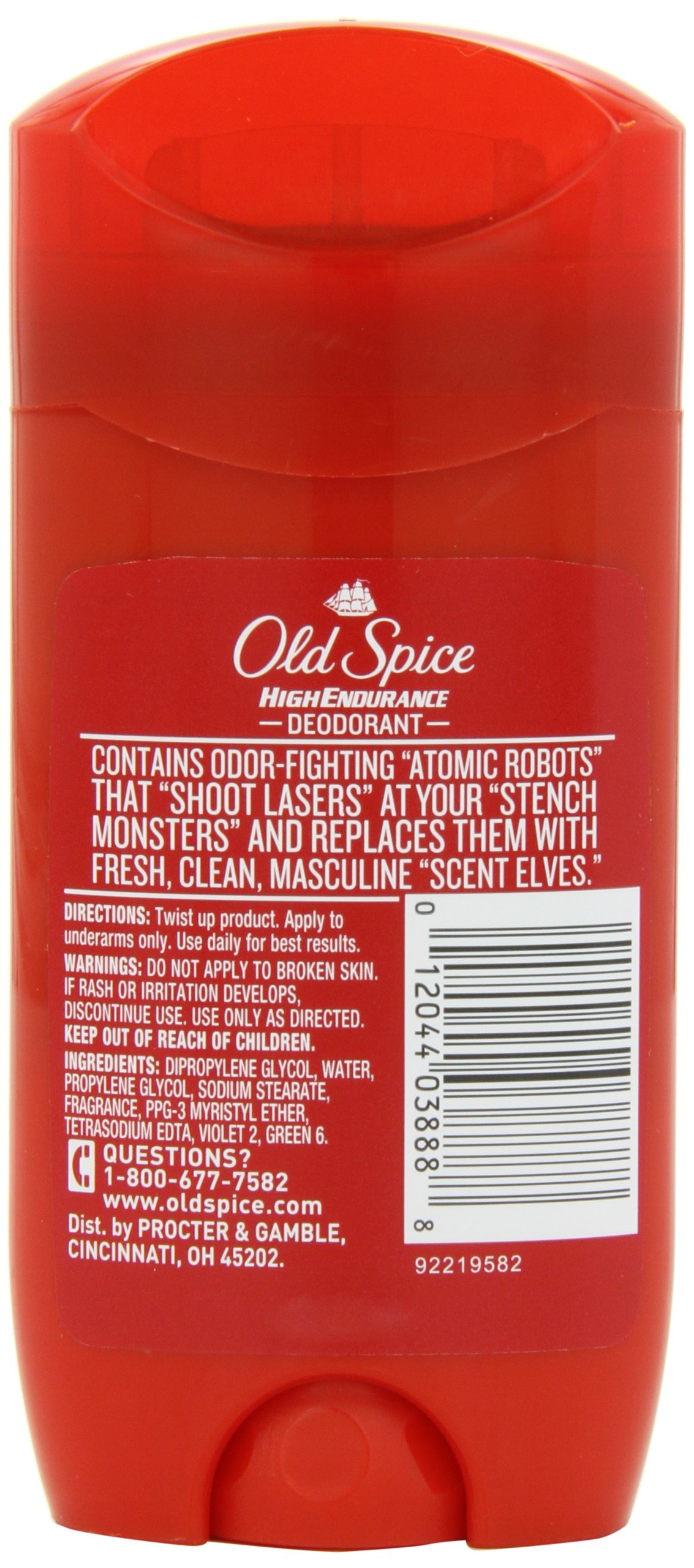 Old Spice High Endurance Deodorant for Men, Aluminum Free, Original Scent, 3.0 Oz (Pack of 4)