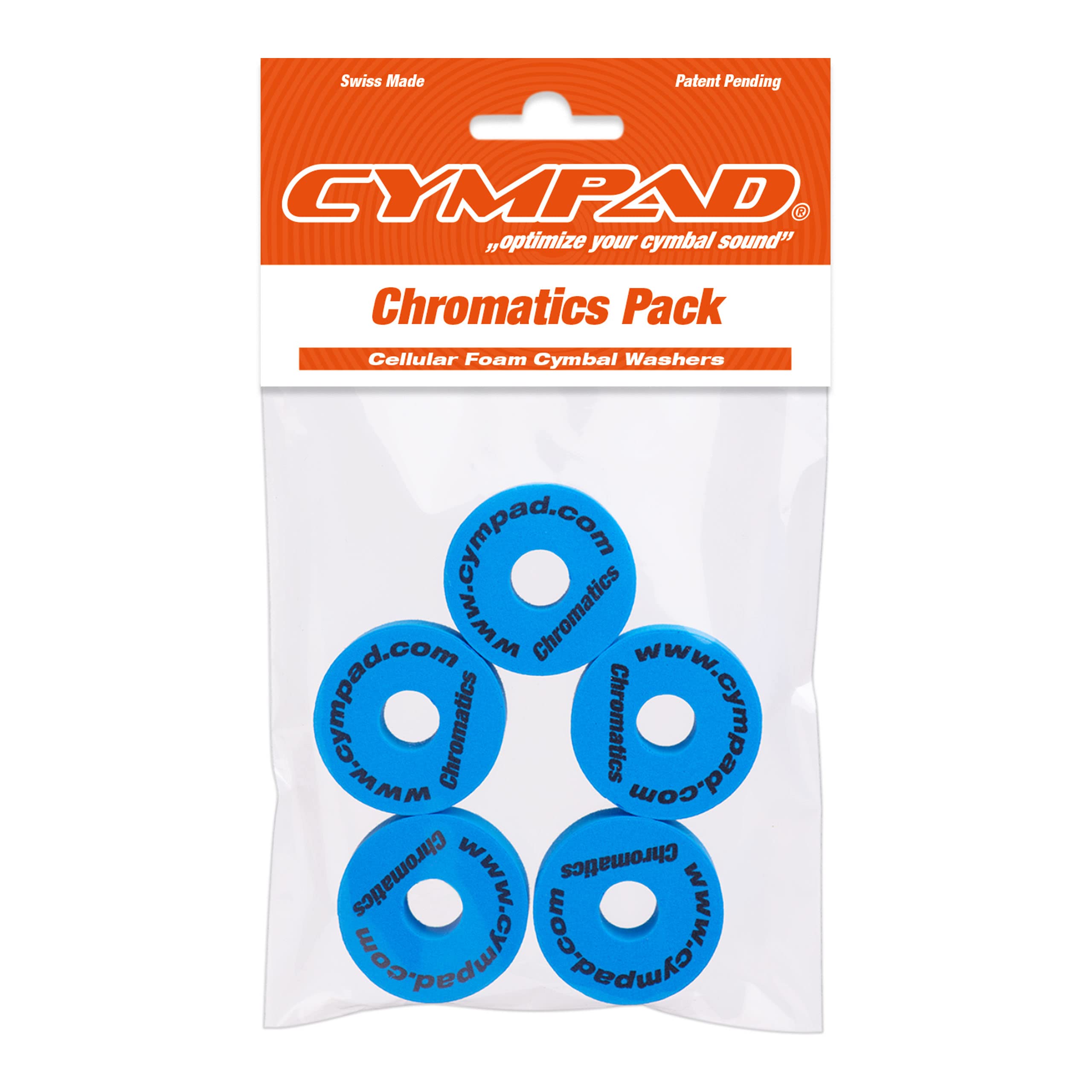 Cympad Chromatics Foam Cymbal Washer Set 40/15mm Blue