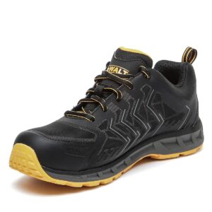 dewalt men's fargo steel toe safety trainer black uk10 (eu44), 2-4