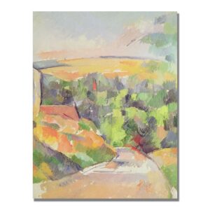 Bend In The Road by Paul Cezanne, 35x47-Inch Canvas Wall Art