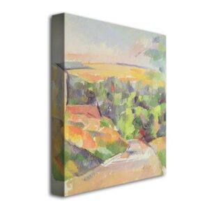 Bend In The Road by Paul Cezanne, 35x47-Inch Canvas Wall Art