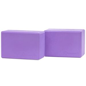 prosourcefit foam yoga blocks, high density eva yoga bricks 4”x 6” x 9” (set of 2)