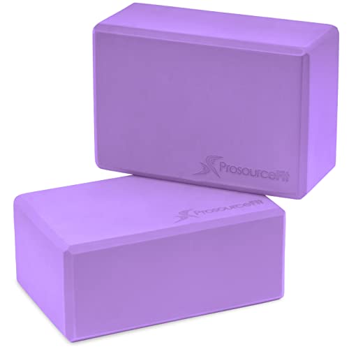 ProsourceFit Foam Yoga Blocks, High Density EVA Yoga Bricks 4”x 6” x 9” (Set of 2)