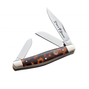 boker traditional series stockman hunter knife with faux tortoise handle, brown