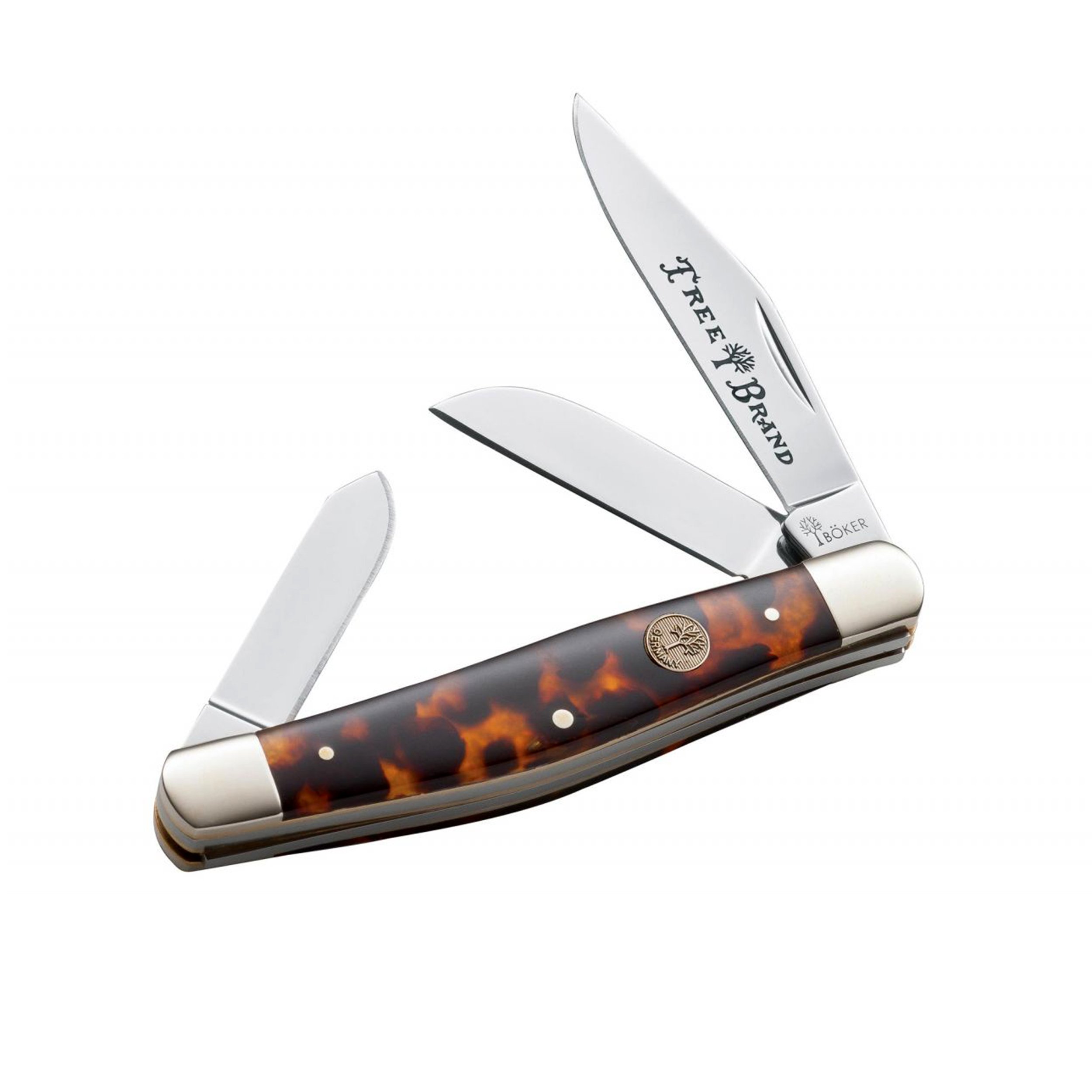 Boker Traditional Series Stockman Hunter Knife with Faux Tortoise Handle, Brown