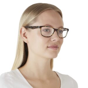 Vogue Eyewear Women's VO2787 Square Prescription Eyeglass Frames, Top Havana/Transparent/Demo Lens, 51 mm