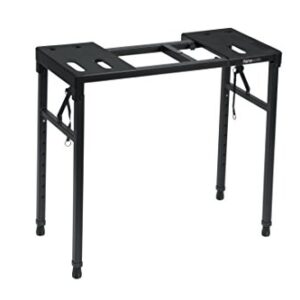 Gator Frameworks Keyboard and Audio Utility Table with Multi Point Adjustability and Built in Leveling Bubble; Min/Max Height - 26"/44" (GFW-UTILITY-TBL), Black