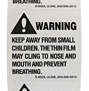 ULINE S-8329 500-Count 2x2-inch Bulk Packaged Suffocation Warning Labels for Child Safety