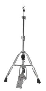 pearl h930 double-braced hi-hat stand with longboard swiveling footplate, adjustable precision spring dial, and heavy double-braced tripod base. accepts double bass drum pedals.