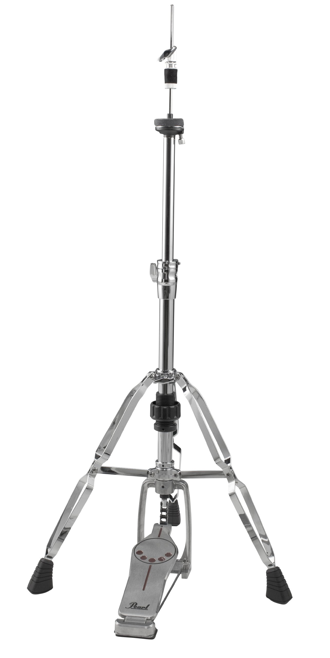 Pearl H930 Double-Braced Hi-Hat Stand with Longboard Swiveling Footplate, Adjustable Precision Spring Dial, and Heavy Double-Braced Tripod Base. Accepts Double Bass Drum Pedals.