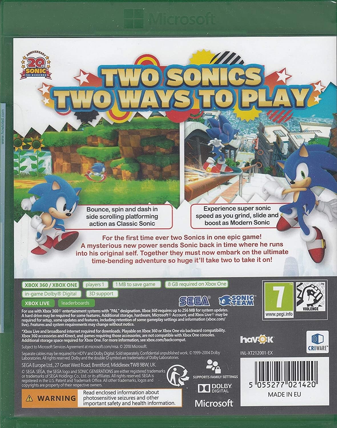 Sonic Generations - Classics (Xbox 360)