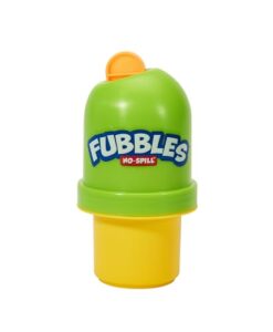 fubbles bubbles no-spill bubbles tumbler | bubble toy for babies toddlers and kids of all ages | includes 4oz bubble solution and bubble wand (tumbler colors may vary)