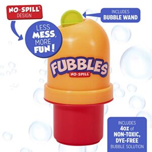 Fubbles Bubbles No-Spill Bubbles Tumbler | Bubble toy for babies toddlers and kids of all ages | Includes 4oz bubble Solution and bubble wand (tumbler colors may vary)