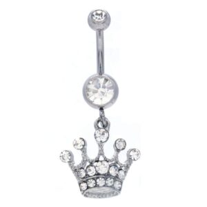 soulbreeze princess queen tiara crown belly navel ring barbell button body 316l surgical steel