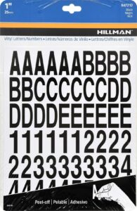 hillman 847212 1-inch die-cut letters/numbers kit, black