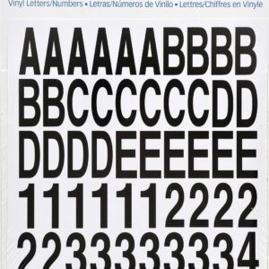 Hillman 847212 1-Inch Die-Cut Letters/Numbers Kit, Black