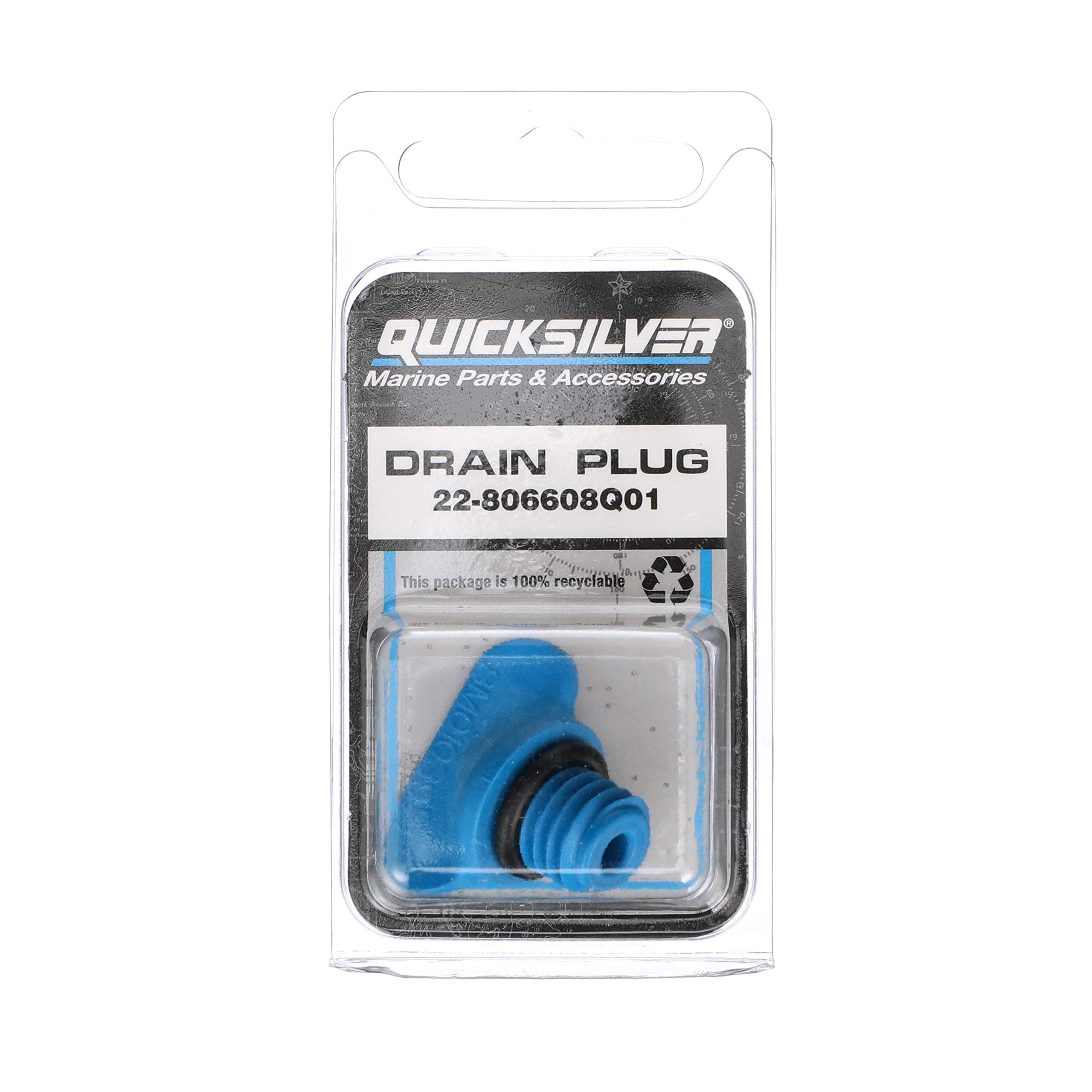 Quicksilver 806608Q01 Stern Drive or Inboard Engine Block or Manifold Plastic Drain Plug