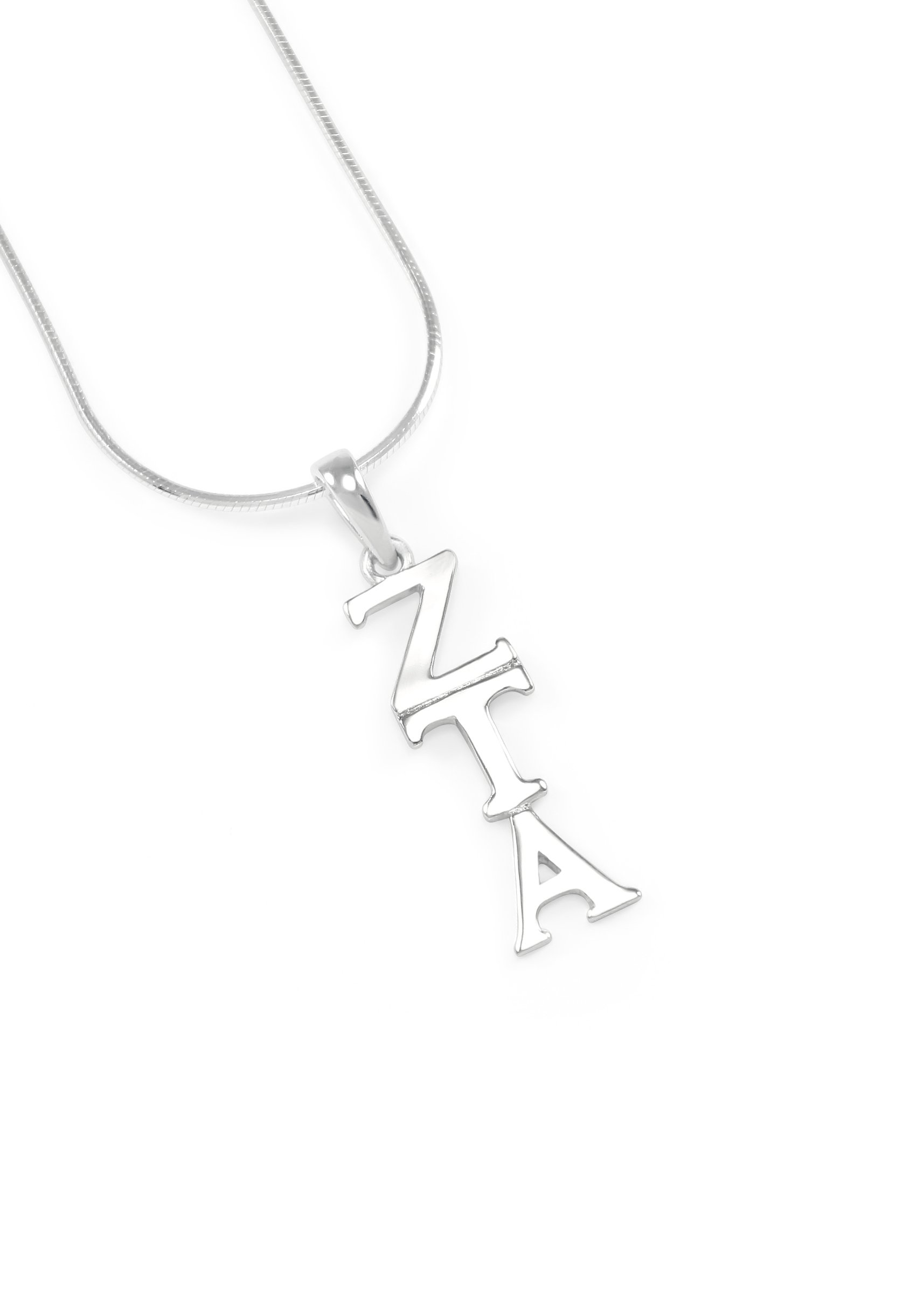 The Collegiate Standard Zeta Tau Alpha Sterling Silver Lavaliere Pendant/Sorority Jewelry and Accessories/Necklaces